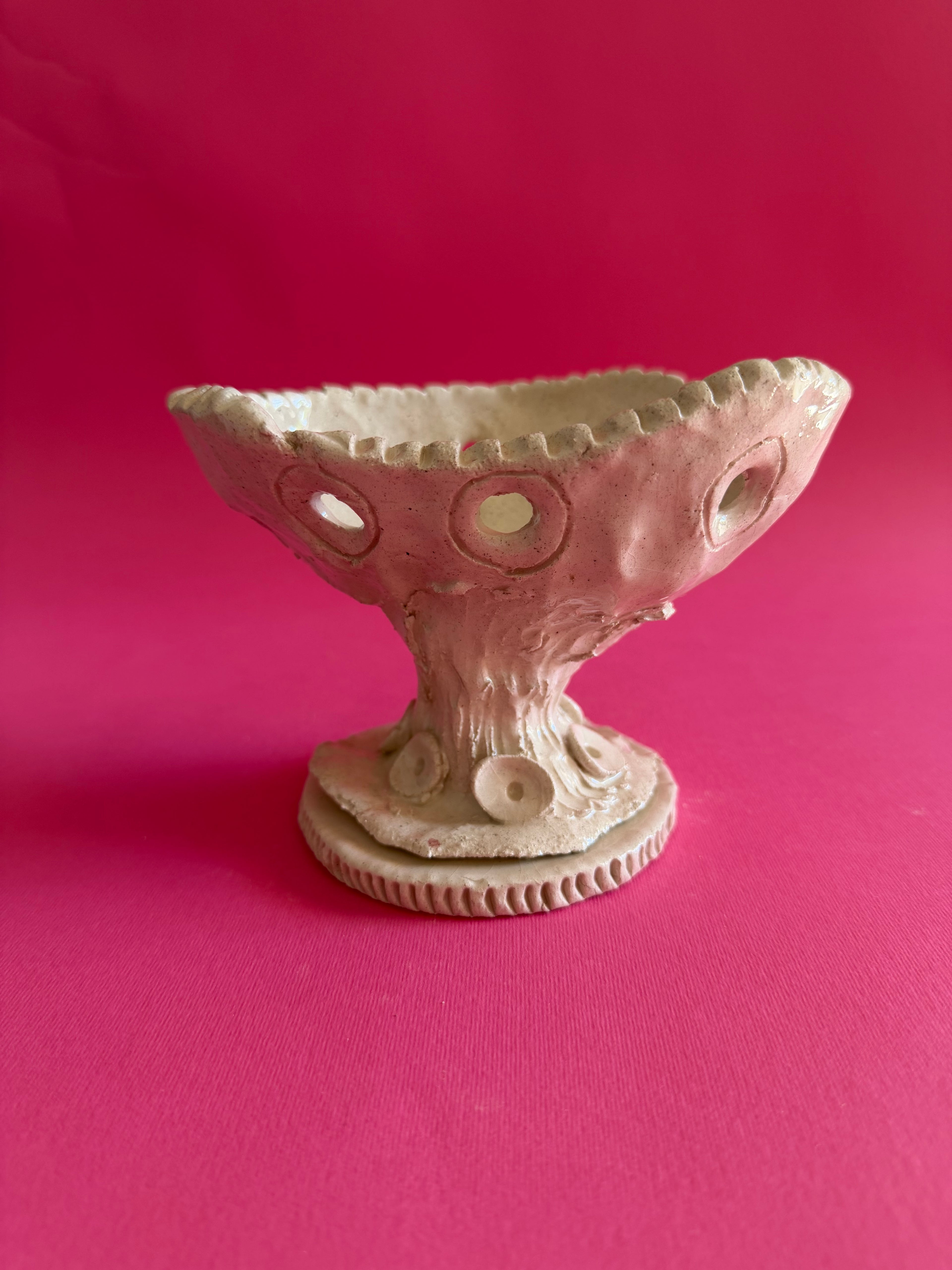 INTERMEDIUS - coppa con boccioli e trafori BIANCO MAGNOLIA