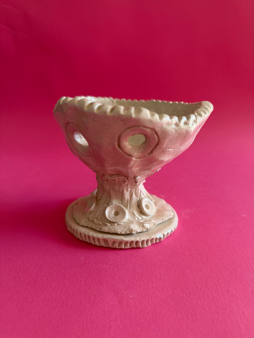 INTERMEDIUS - coppa con boccioli e trafori BIANCO MAGNOLIA