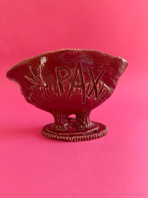 INTERMEDIUS - anfora PAX ROSSA con due colonne e buchi
