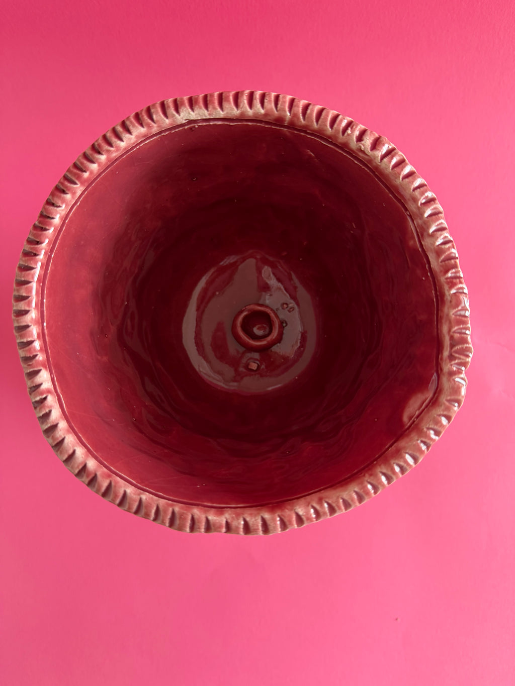 MAGNUS - coppa rosa antico con bocciolo e corolla, fiori marini con base smerlata