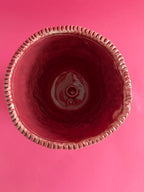 MAGNUS - coppa rosa antico con bocciolo e corolla, fiori marini con base smerlata