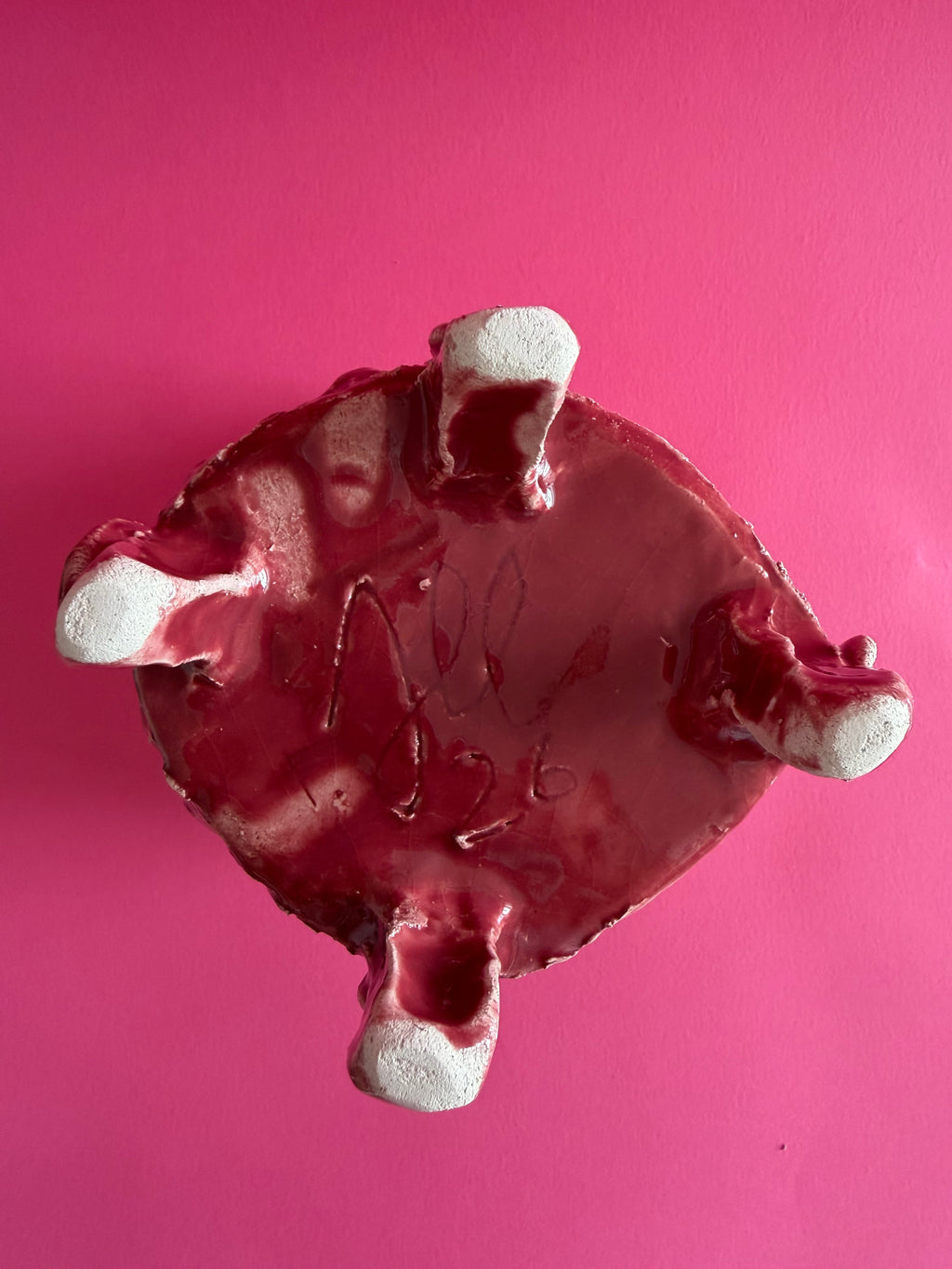 MAGNUS - coppa rosa antico con bocciolo e corolla, fiori marini con base smerlata
