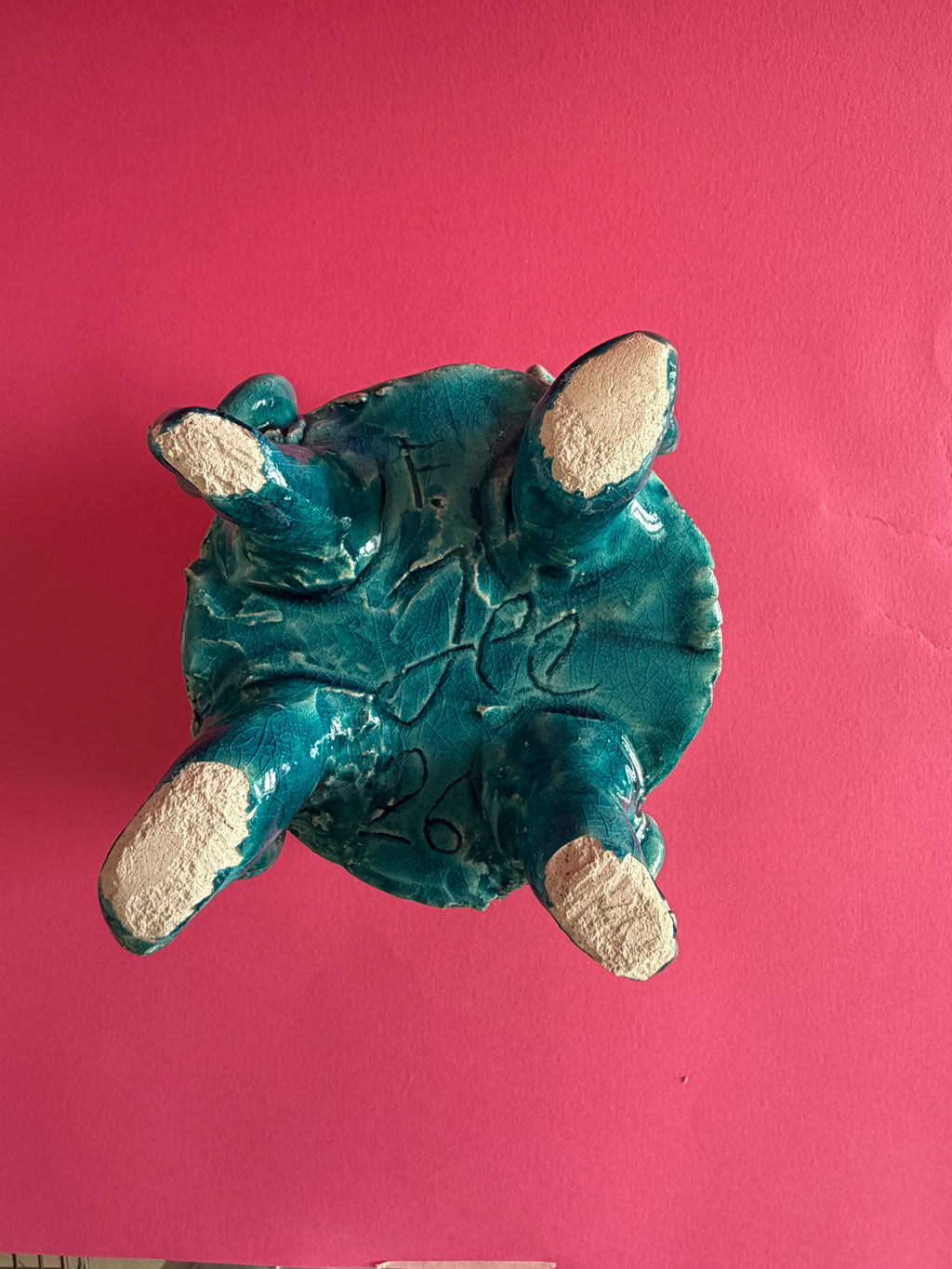 MAGNUS - coppa con piedi lunati, boccioli e fiori marini