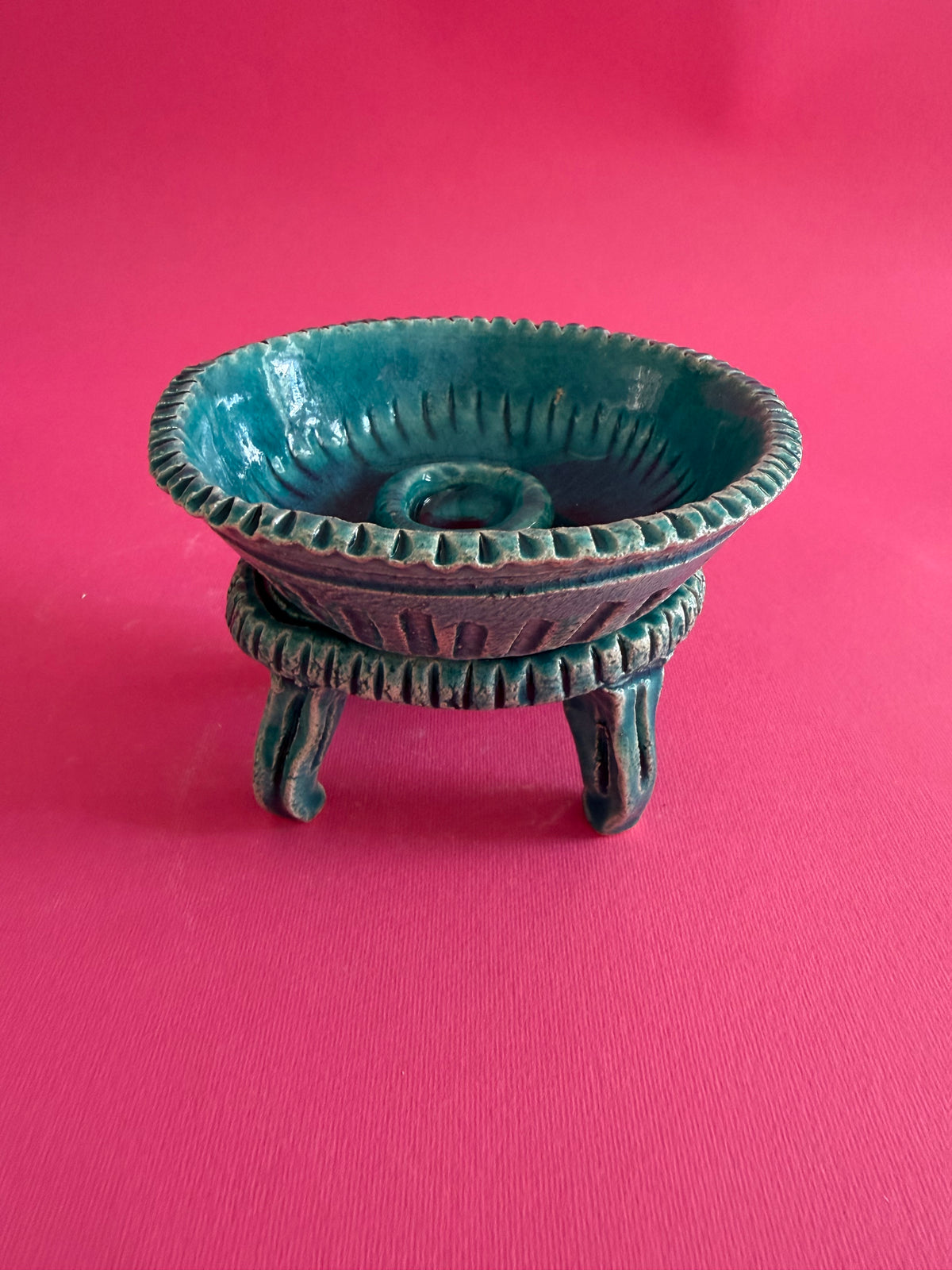 PARVUM - alzata con bocciolo piatta con piedini