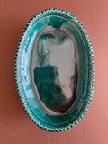 ovale - verde liscio con piedini tondi
