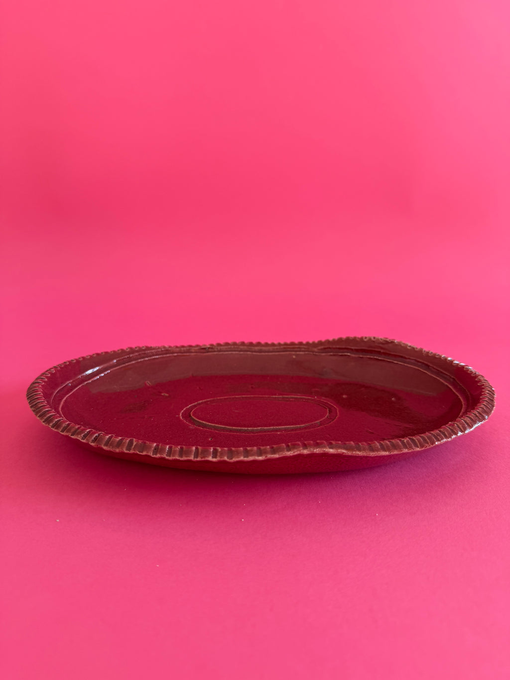 ovale - piatto rosso pompeiano