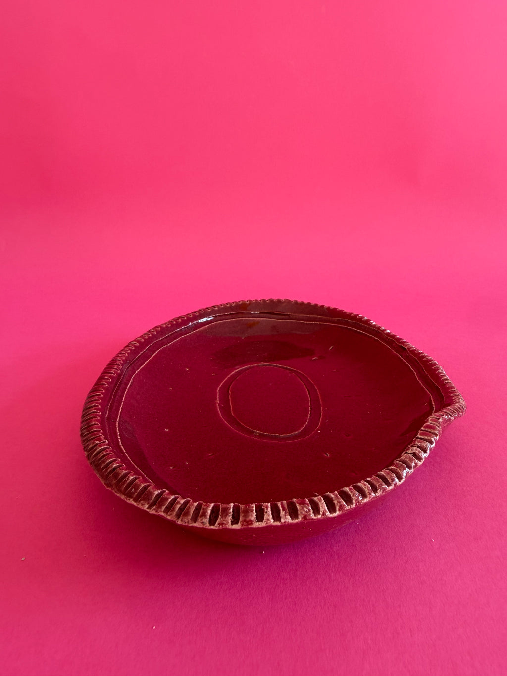 ovale - piatto rosso pompeiano