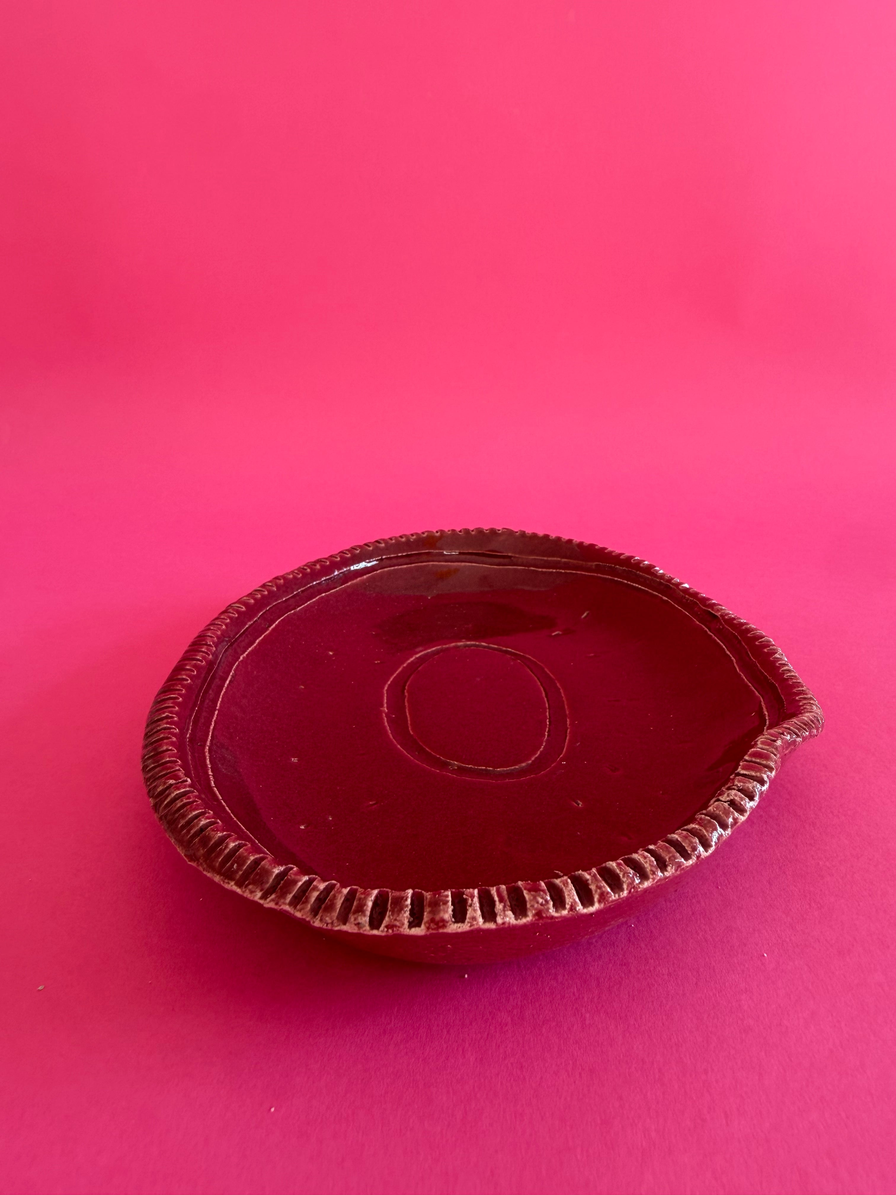 ovale - piatto rosso pompeiano