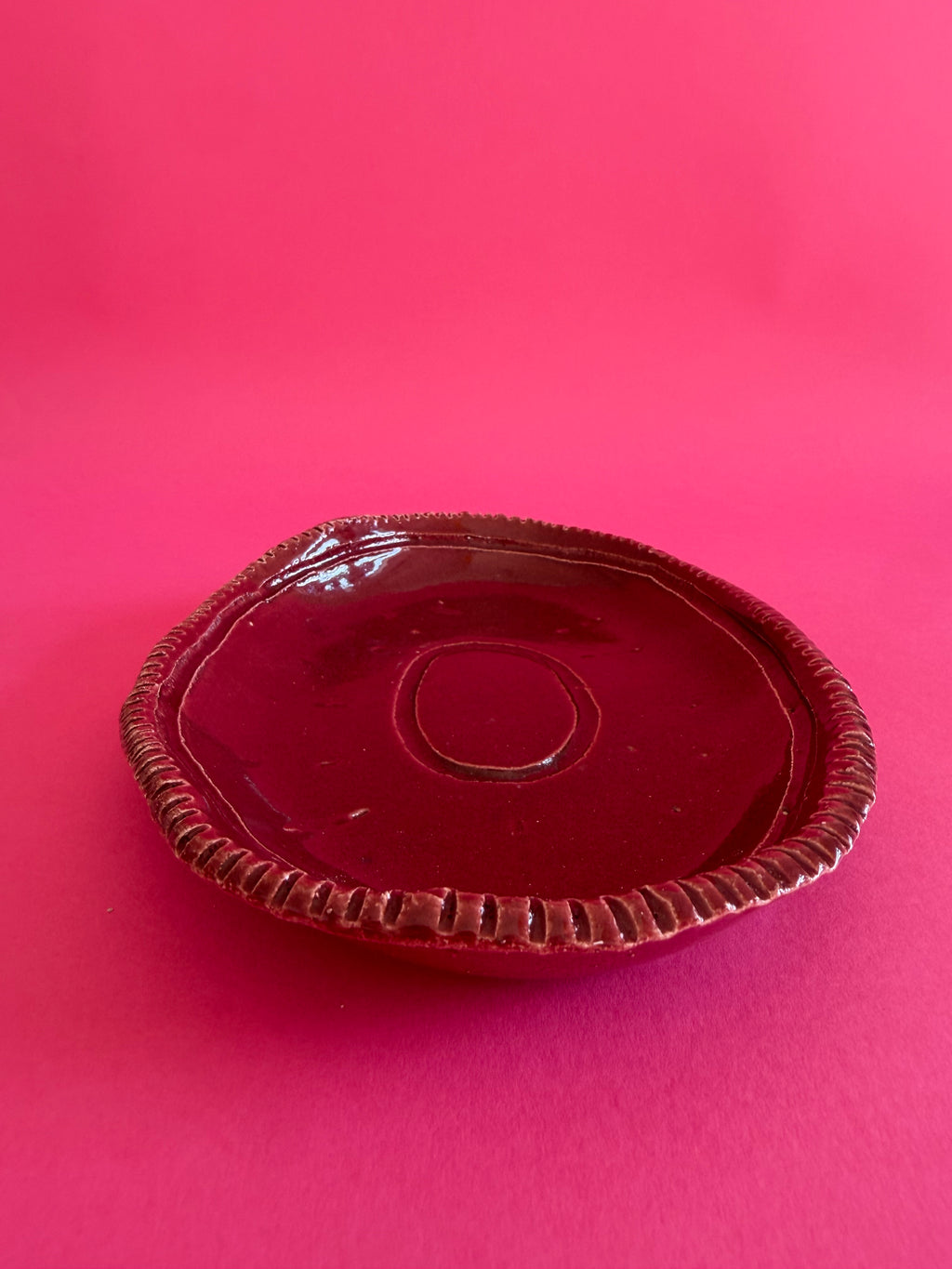 ovale - piatto rosso pompeiano
