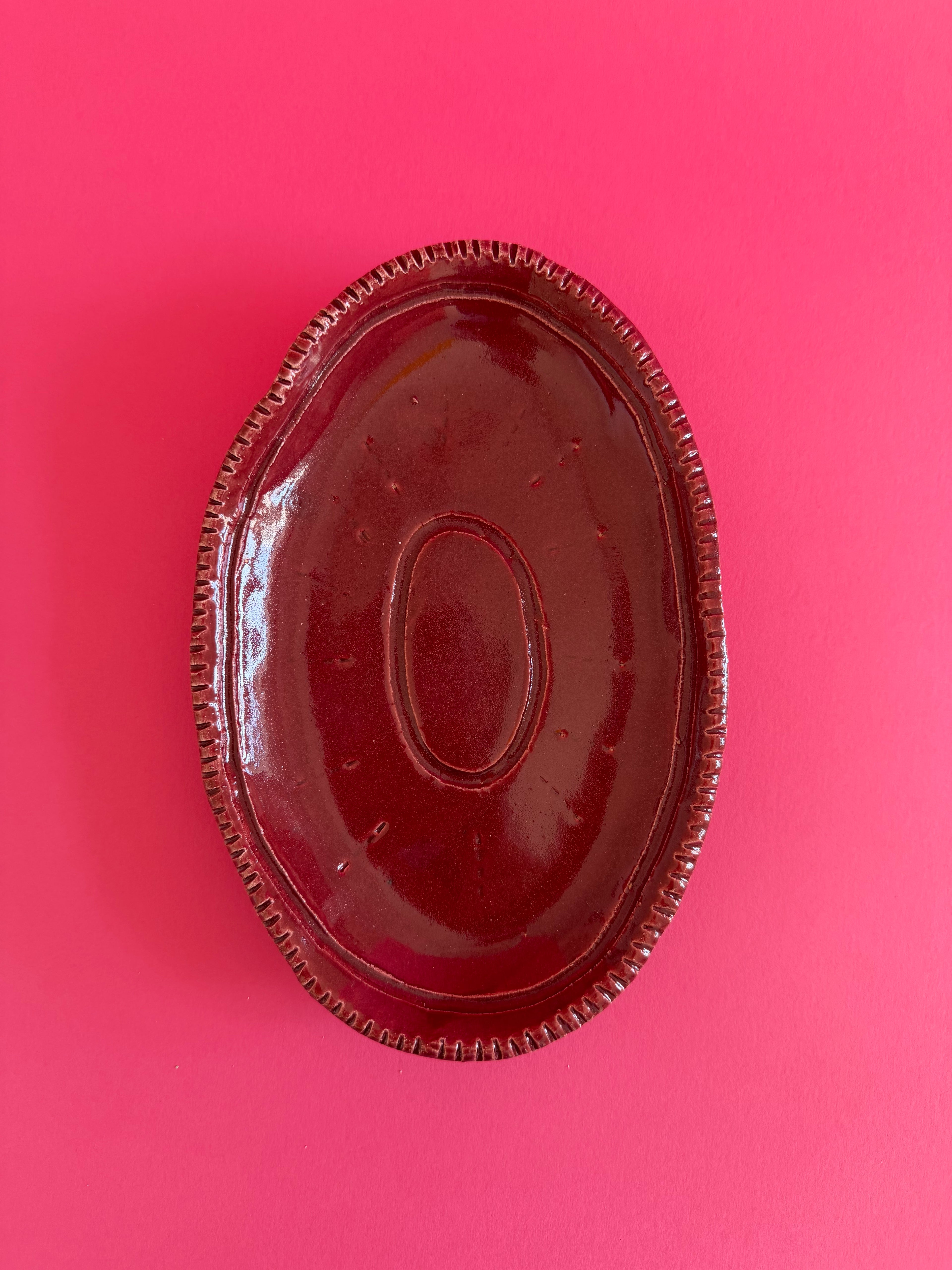 ovale - piatto rosso pompeiano