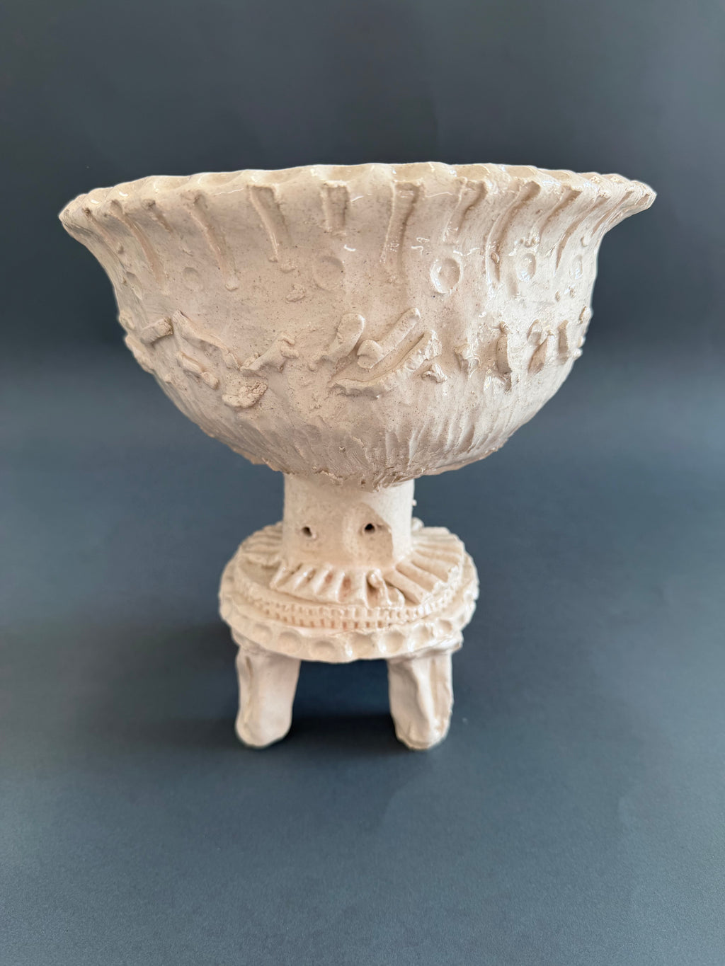 MAGNUS - coppa  decoro sfrangiato serie bianco magnolia