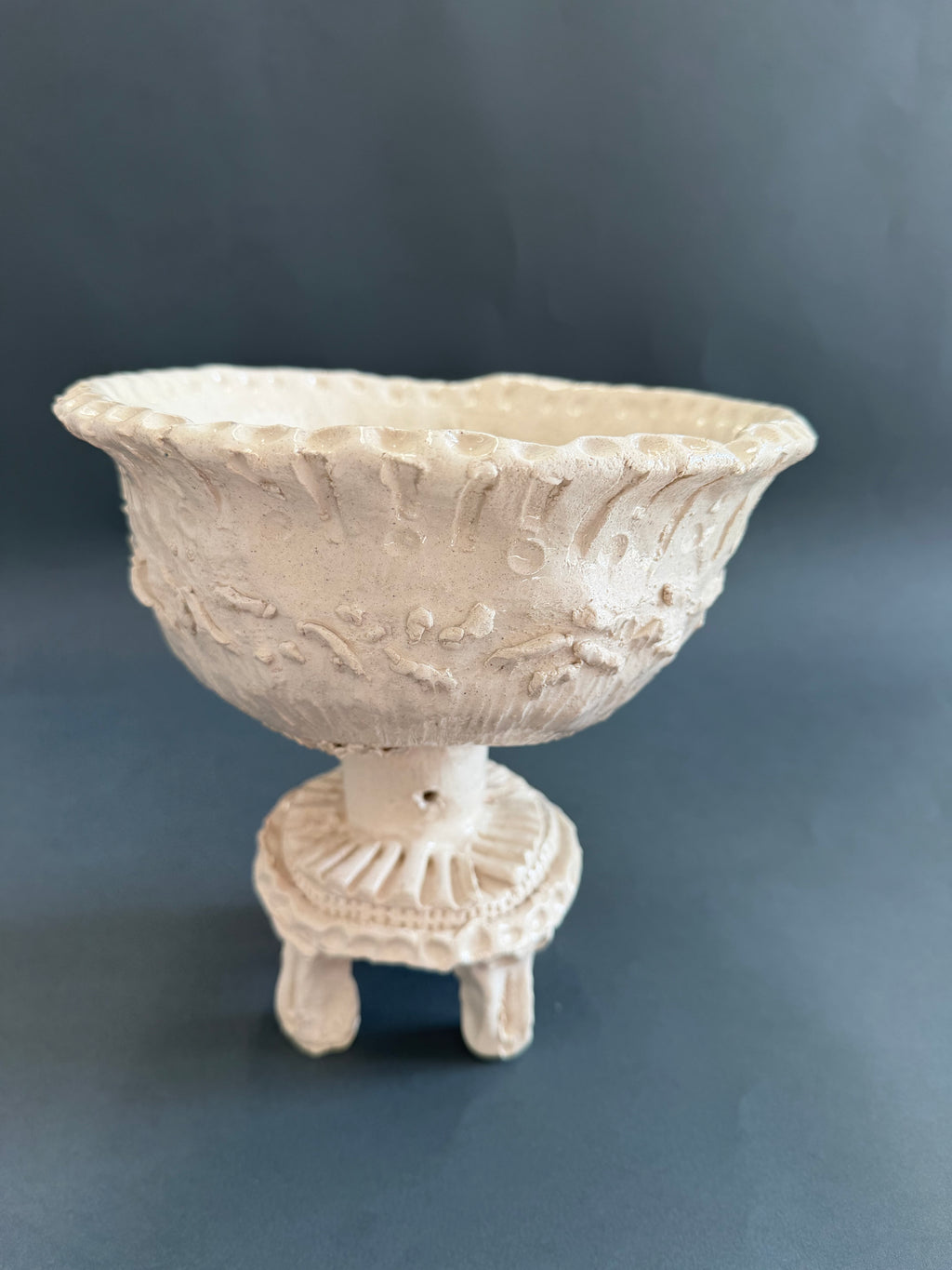 MAGNUS - coppa  decoro sfrangiato serie bianco magnolia