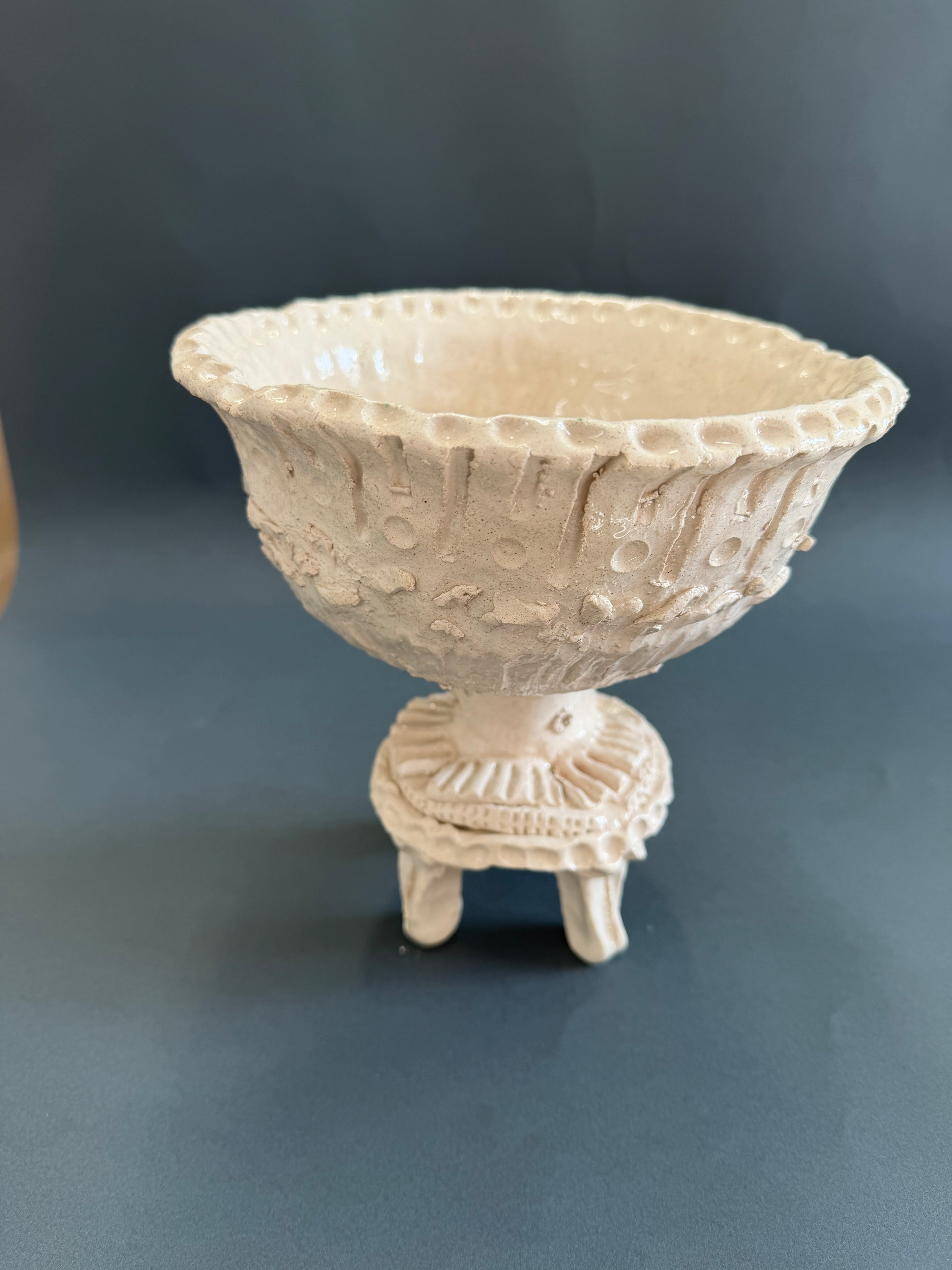 MAGNUS - coppa  decoro sfrangiato serie bianco magnolia