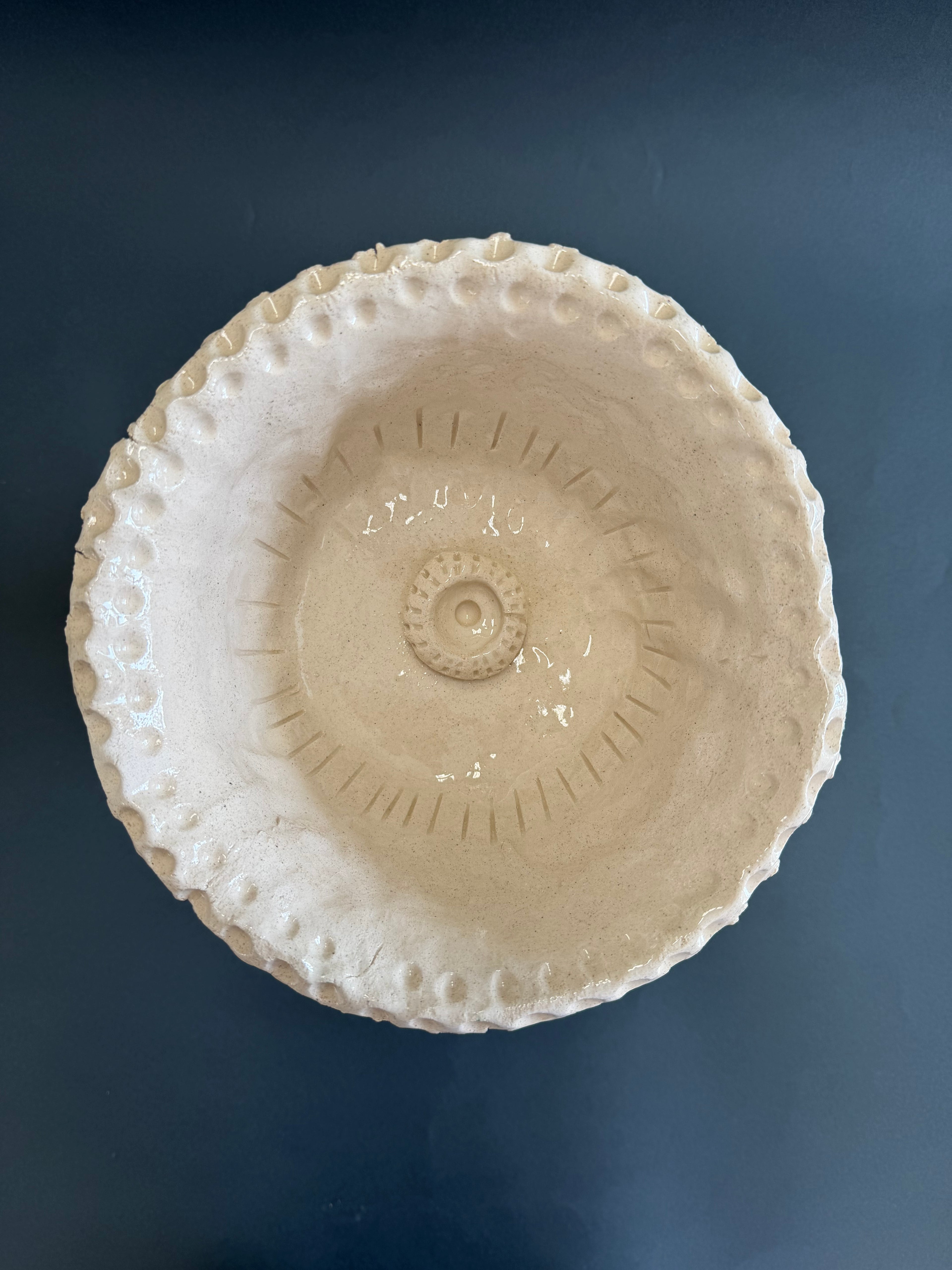 MAGNUS - coppa  decoro sfrangiato serie bianco magnolia
