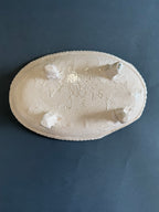 ovale - serie bianco magnolia con piedi