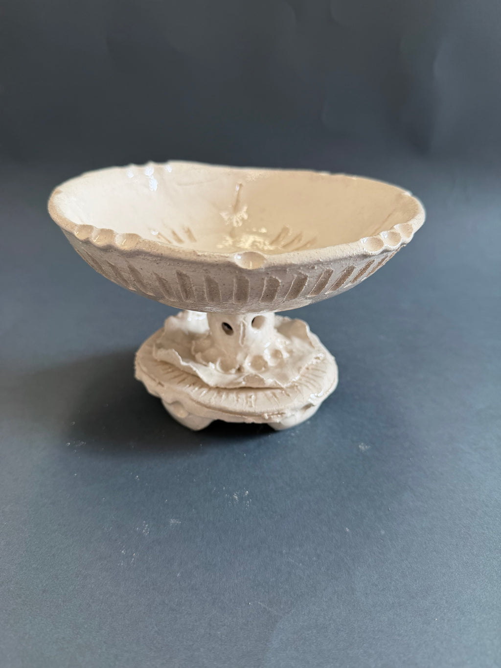 INTERMEDIUS - coppa con piedi a ruota - serie bianco magnolia