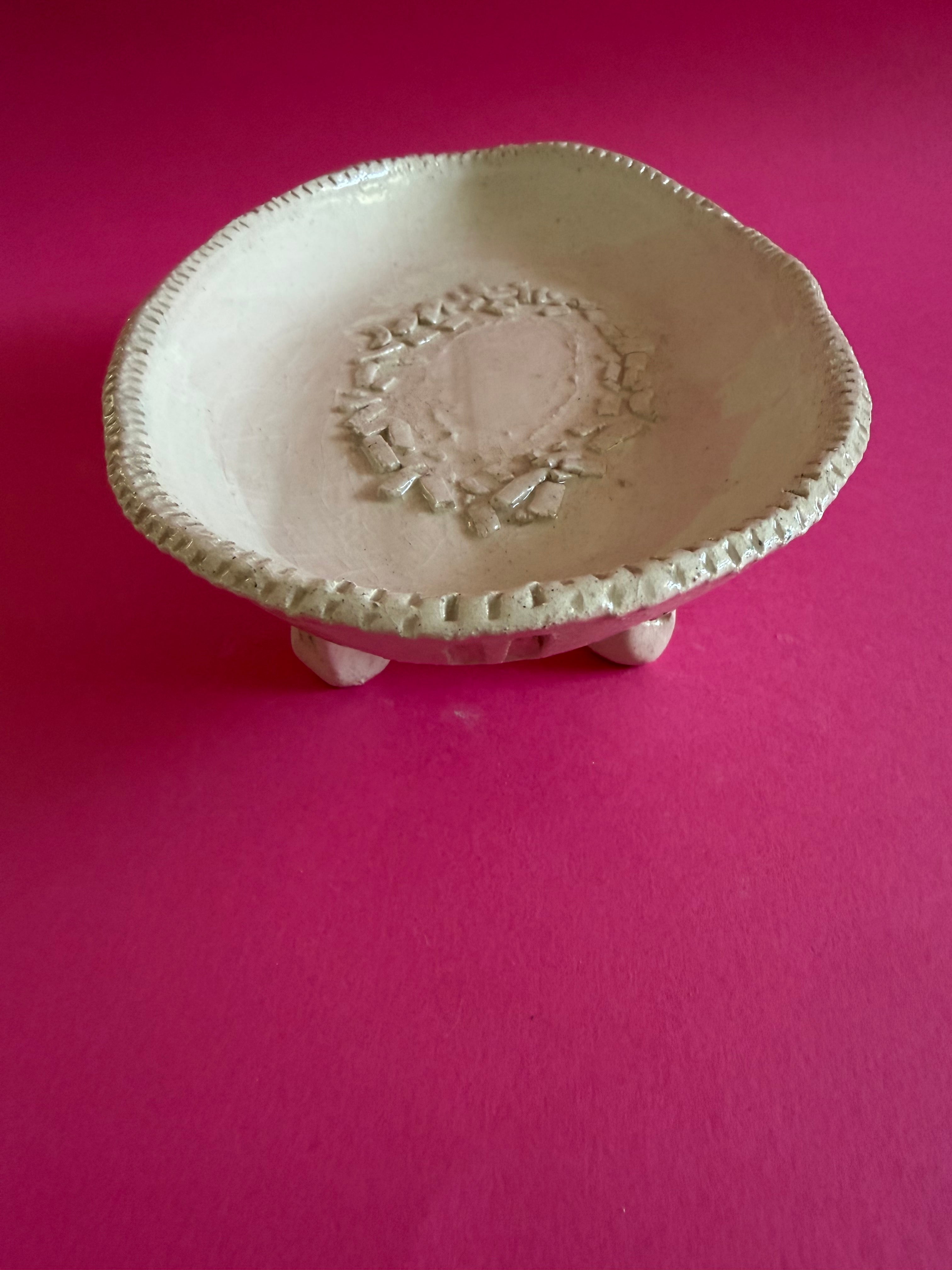 ovale - con frammenti bianco magnolia