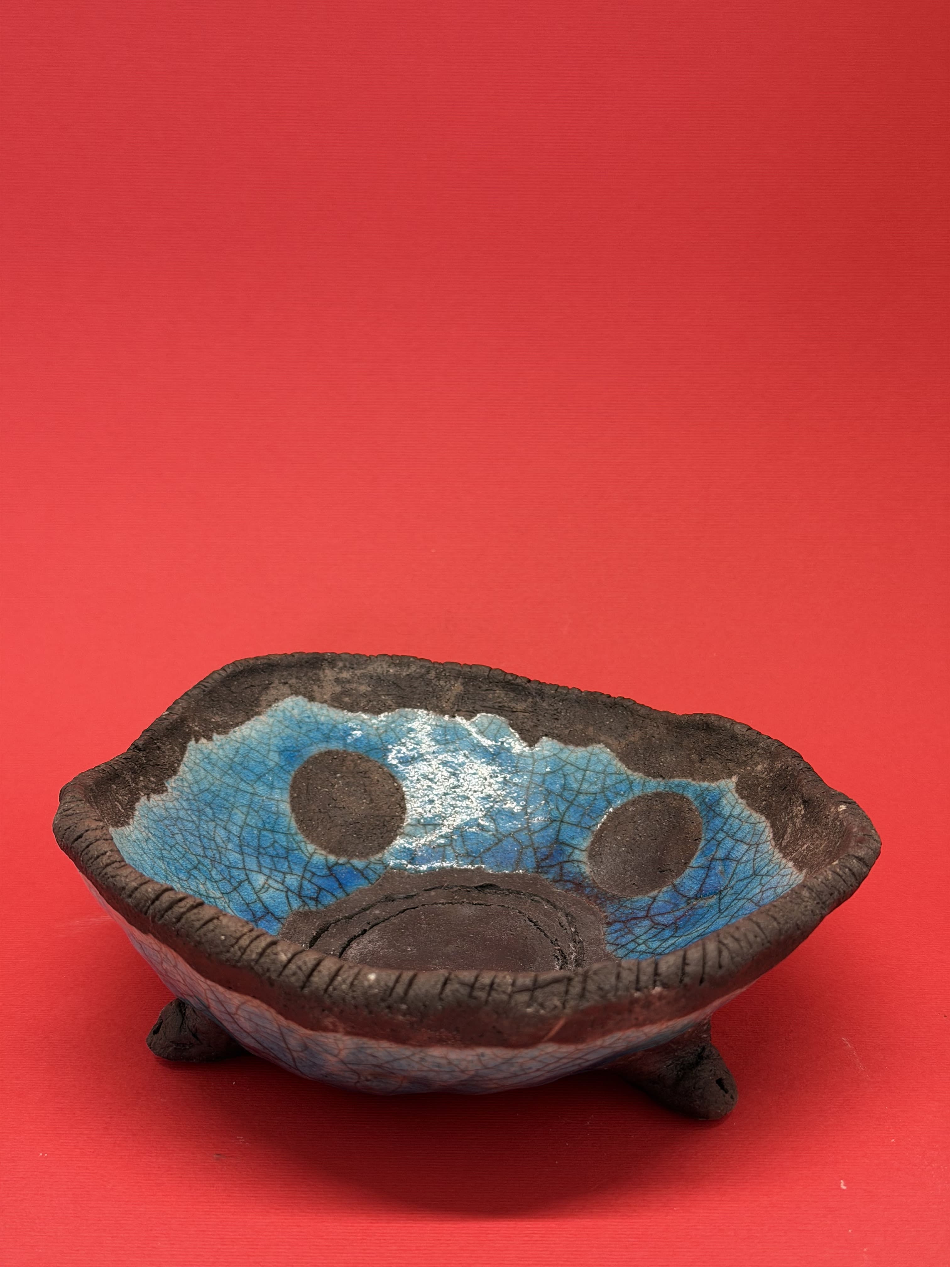 Ciotola suprema blu con pois