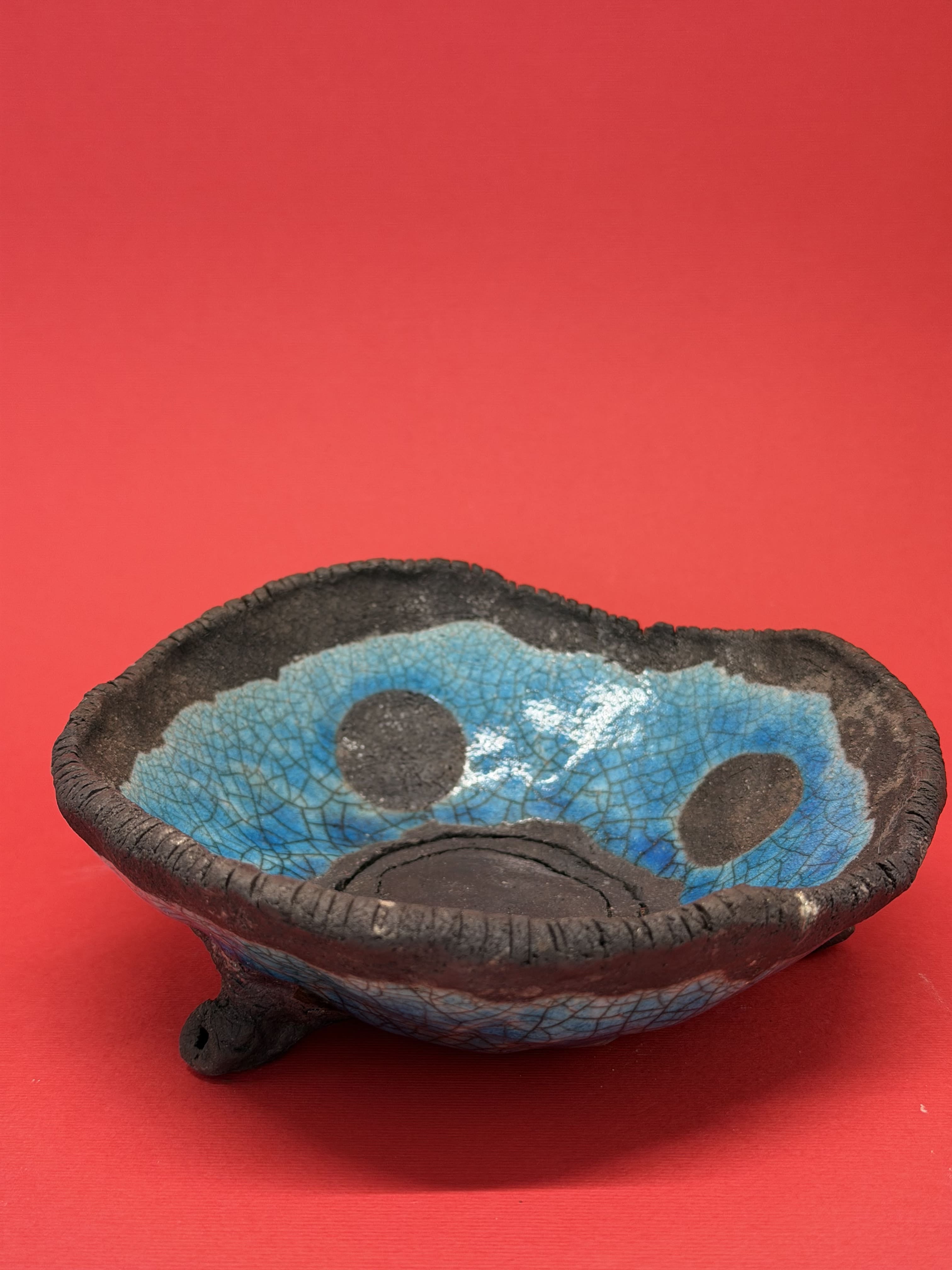 Ciotola suprema blu con pois