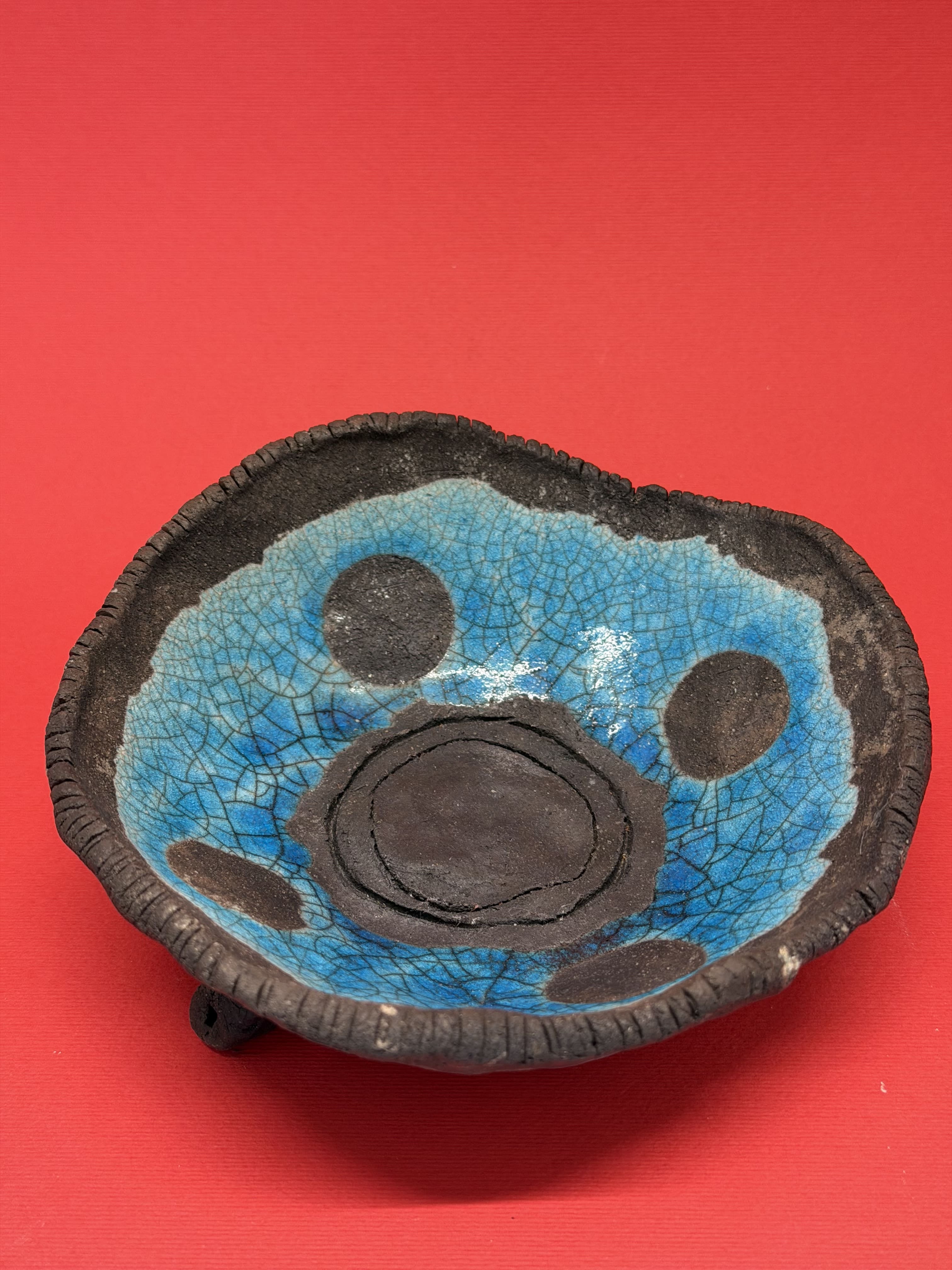 Ciotola suprema blu con pois